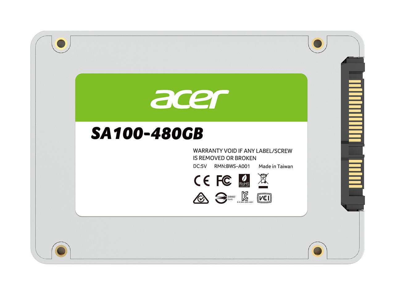Disque SSD interne Acer Sa100 2,5 1,92 To Sata Bl.9Bwwa.105