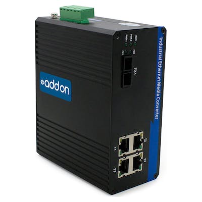 Addon 1 10/100Base-Tx(Rj-45) To 1 Open Sfp Port Industrial Media Converter