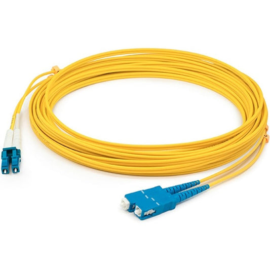 Addon 10M Lc (Male) To Usc (Male) Yellow Os2 Duplex Fiber Ofnr (Riser-Rated) Patch Cable