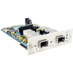 Addon 125M To 4G Oeo Converter With 2 Open Sfp Slots Media Converter Card For Our Rack Or Standalone Systems