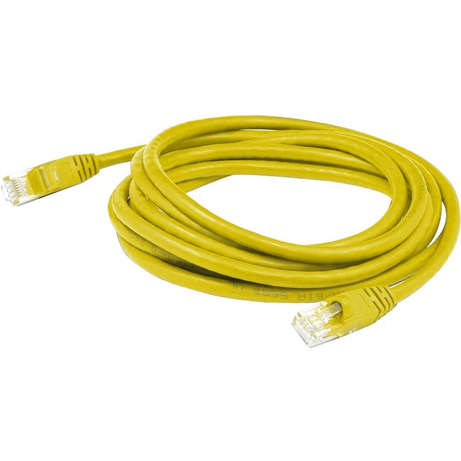 Addon 12Ft Rj-45 (Male) To Rj-45 (Male) Yellow Cat6A Utp Pvc Copper Patch Cable