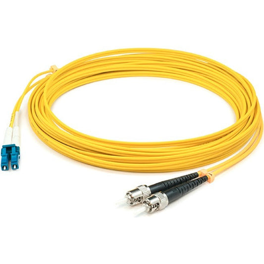 Addon 12M Lc (Male) To St (Male) Straight Yellow Os2 Duplex Plenum Fiber Patch Cable