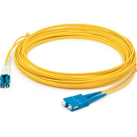 Addon 1M Asc (Male) To Alc (Male) Yellow Os2 Duplex Fiber Ofnr (Riser-Rated) Patch Cable