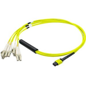 Addon 1M Juniper Networks Mtp-4Lc-S1M Compatible Mpo (Female) To 8Xlc (Male) 8-Strand Yellow Os2 Ofnr (Riser-Rated) Fiber Fanout Cable