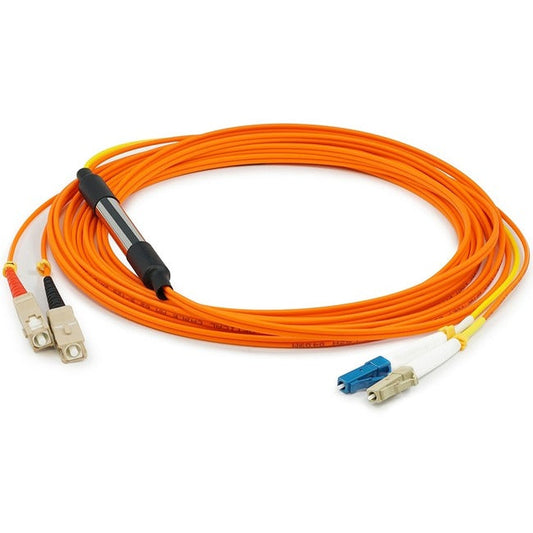 Addon 1M Lc (Male) To Sc (Male) Orange Om2 & Os1 Duplex Fiber Mode Conditioning Cable