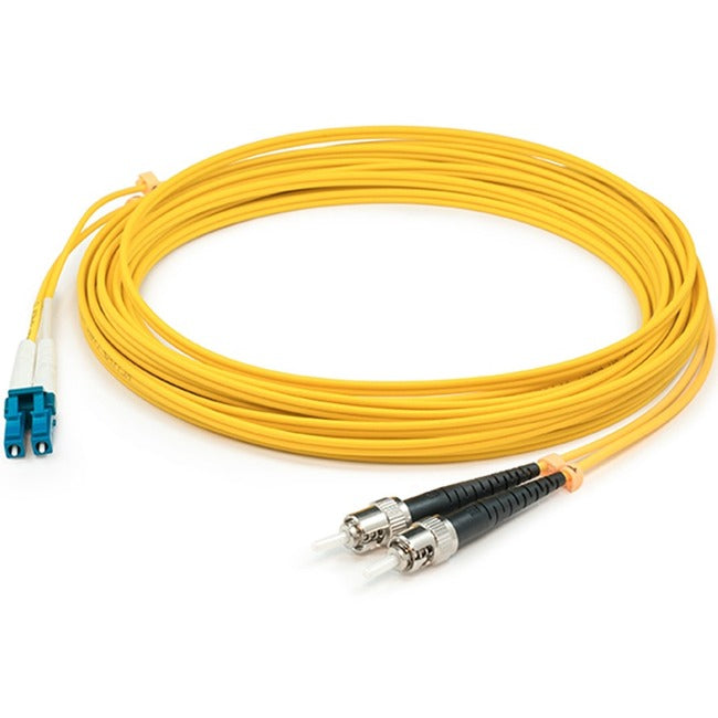 Addon 1M Lc (Male) To St (Male) Yellow Os2 Duplex Fiber Ofnr (Riser-Rated) Patch Cable