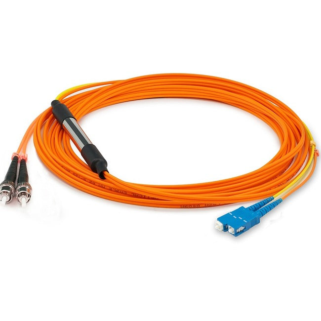 Addon 1M Sc (Male) To St (Male) Orange Om1 & Os1 Duplex Fiber Mode Conditioning Cable