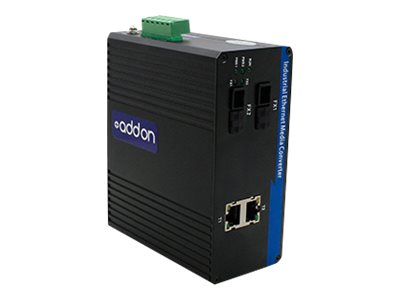 Addon 2 10/100/1000Base-Tx(Rj-45) To 2 1000Base-Bxu(Sc) Smf 1310Nmtx/1550Nmrx 20Km Industrial Media Converter