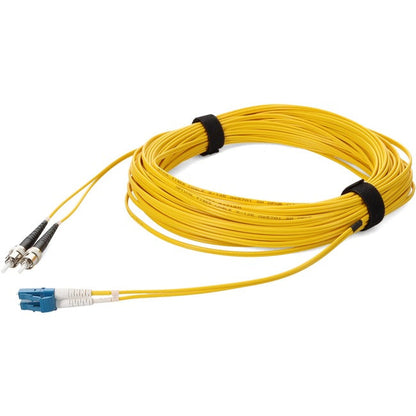 Addon 25M Lc (Male) To St (Male) Yellow Os2 Duplex Fiber Ofnr (Riser-Rated) Patch Cable