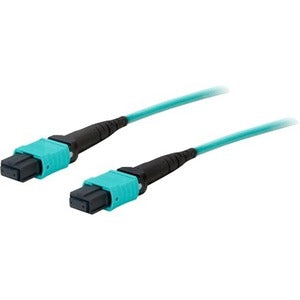 Addon 25M Mpo (Male) To Mpo (Male) 12-Strand Aqua Om4 Straight Fiber Ofnr (Riser-Rated) Patch Cable