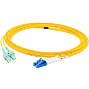 Addon 2M Alc (Male) To Asc (Male) Yellow Os2 Duplex Fiber Ofnr (Riser-Rated) Patch Cable