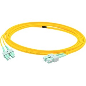 Addon 2M Asc (Male) To Asc (Male) Yellow Os2 Duplex Fiber Ofnr (Riser-Rated) Patch Cable