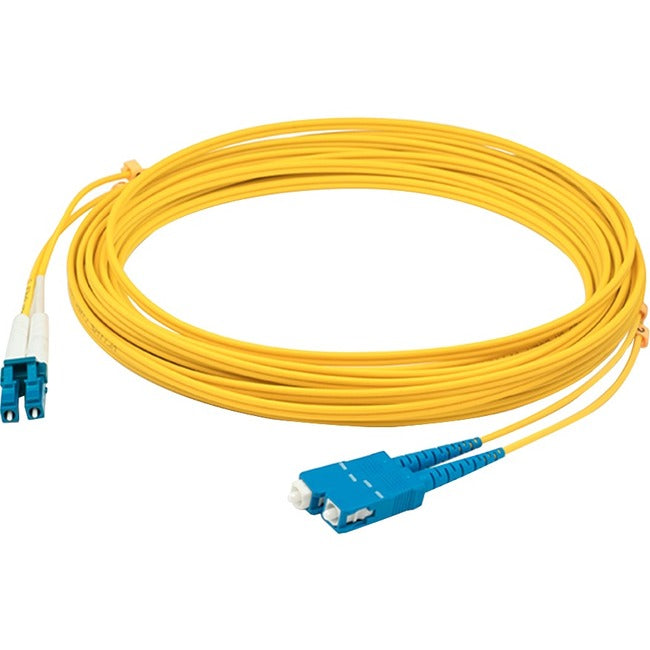 Addon 2M Lc (Male) To Sc (Male) Yellow Os2 Duplex Fiber Taa Compliant Ofnr (Riser-Rated) Patch Cable