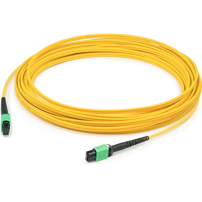 Addon 30M Mpo (Female) To Mpo (Female) 12-Strand Yellow Os2 Crossover Fiber Ofnr (Riser-Rated) Patch Cable