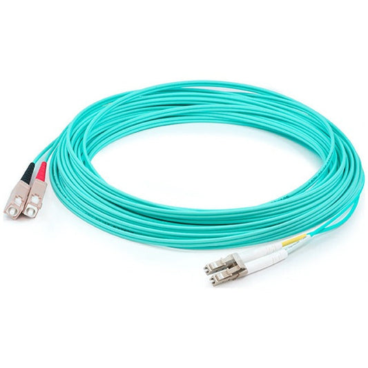 Addon 34M Lc (Male) To Sc (Male) Straight Aqua Om4 Duplex Lszh Fiber Patch Cable