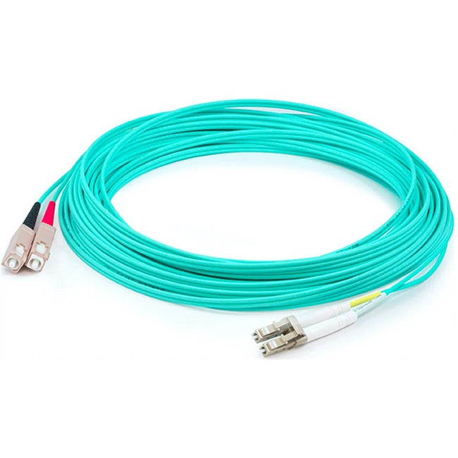 Addon 36M Lc (Male) To Sc (Male) Straight Aqua Om4 Duplex Plenum Fiber Patch Cable