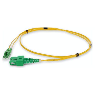 Addon 3M Asc (Male) To Alc (Male) Yellow Os2 Duplex Fiber Ofnr (Riser-Rated) Patch Cable