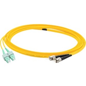 Addon 3M Asc (Male) To St (Male) Yellow Os2 Duplex Fiber Ofnr (Riser-Rated) Patch Cable