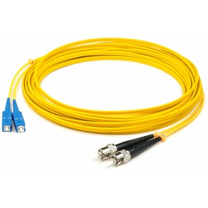 Addon 3M Asc (Male) To St (Male) Yellow Os2 Simplex Fiber Ofnr (Riser-Rated) Patch Cable
