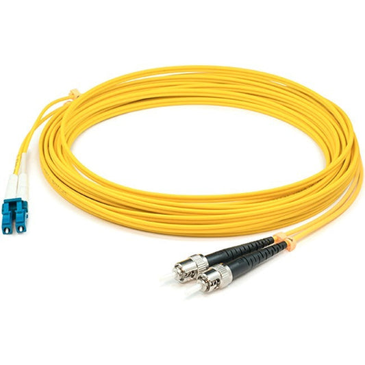 Addon 3M Lc (Male) To St (Male) Straight Yellow Os2 Simplex Lszh Fiber Patch Cable