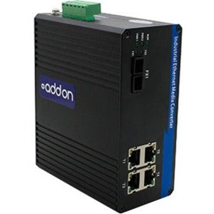Addon 4 10/100/1000Base-Tx(Rj-45) To 1 1000Base-Lx(Fc) Smf 1310Nm 20Km Industrial Media Converter Switch