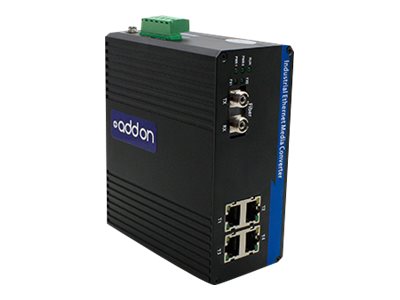 Addon 4 10/100Base-Tx(Rj-45) To 1 100Base-Lx(Fc) Smf 1310Nm 20Km Industrial Media Converter Switch