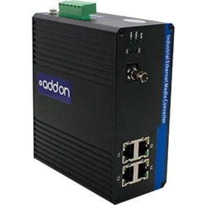 Addon 4 10/100Base-Tx(Rj-45) To 2 100Base-Bxd(St) Smf 1550Nmtx/1310Nmrx 20Km Industrial Media Converter Switch
