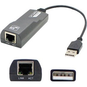 Addon 5-Pack Of Usb 2.0 (A) Male To Rj-45 Female Gray & Black Adapters