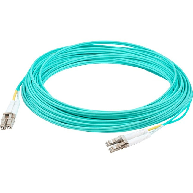 Addon 50M Lc (Male) To St (Male) Aqua Om4 Duplex Fiber Ofnr (Riser-Rated) Patch Cable