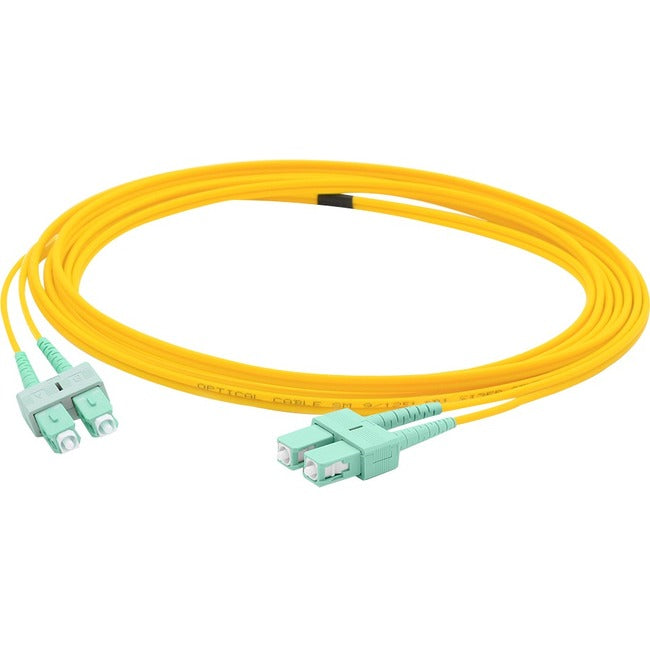 Addon 5M Asc (Male) To Asc (Male) Yellow Os2 Duplex Fiber Ofnr (Riser-Rated) Patch Cable