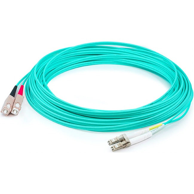 Addon 63M Lc (Male) To Sc (Male) Straight Aqua Om4 Duplex Plenum Fiber Patch Cable