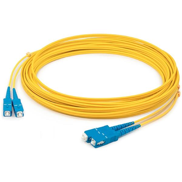 Addon 7M Asc (Male) To Asc (Male) Yellow Os2 Duplex Fiber Ofnr (Riser-Rated) Patch Cable