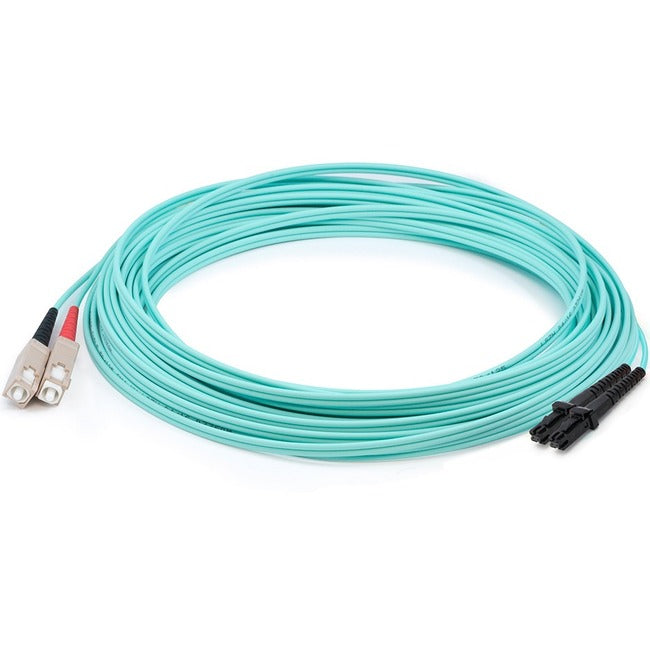 Addon 7M Mt-Rj (Male) To Sc (Male) Aqua Om3 Duplex Fiber Ofnr (Riser-Rated) Patch Cable