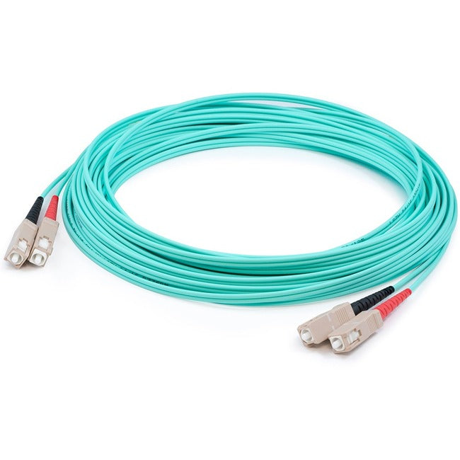 Addon 7M Sc (Male) To Sc (Male) Aqua Om4 Duplex Fiber Ofnr (Riser-Rated) Patch Cable