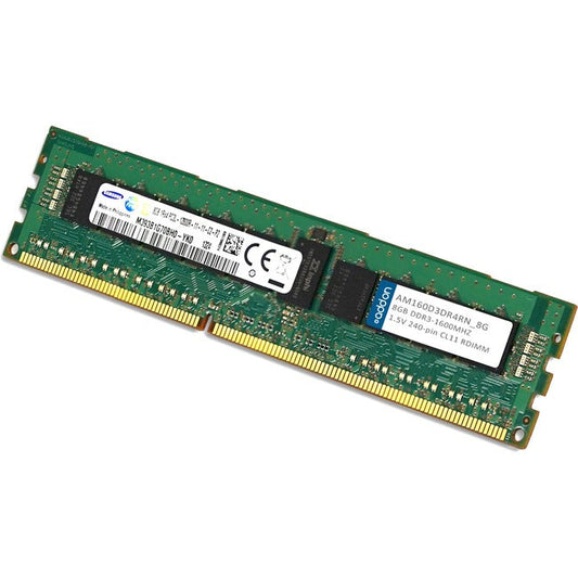 Addon Am160D3Dr4Rn/8G X1 Jedec Standard Factory Original 8Gb Ddr3-1600Mhz Registered Ecc Dual Rank X4 1.5V 240-Pin Cl11 Rdimm