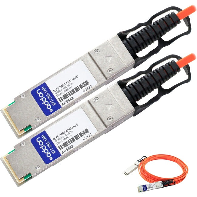 Addon Cisco Compatible Taa Compliant 40Gbase-Aoc Qsfp+ To Qsfp+ Direct Attach Cable (850Nm, Mmf, 6M)