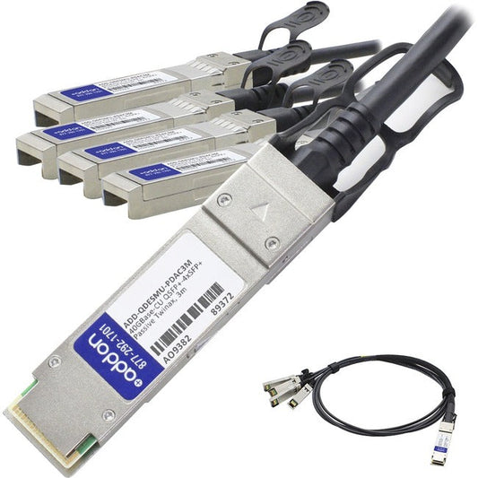 Addon Dell 462-3640 To Multiple Oem Compatible Taa Compliant 40Gbase-Cu Qsfp+ To 4Xsfp+ Direct Attach Cable (Passive Twinax, 3M)