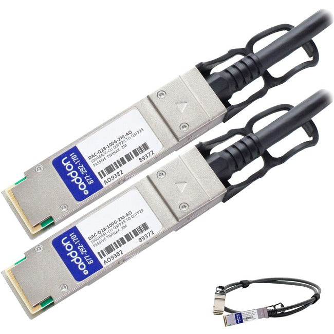 Addon Dell Dac-Q28-100G-2M Compatible Taa Compliant 100Gbase-Cu Qsfp28 To Qsfp28 Direct Attach Cable (Passive Twinax, 2M)