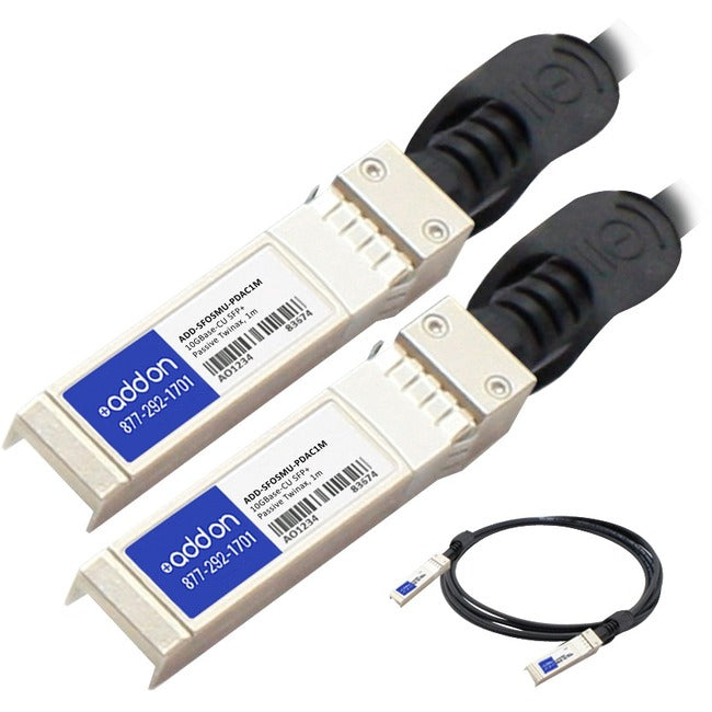 Addon Dell Force10 Cbl-10Gsfp-Dac-1M To Multiple Oem Compatible Taa Compliant 10Gbase-Cu Sfp+ To Sfp+ Direct Attach Cable (Passive Twinax, 1M)