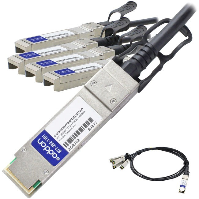 Addon Msa And Taa Compliant 100Gbase-Cu Qsfp28 To 4Xsfp28 Direct Attach Cable (Passive Twinax, 3M)