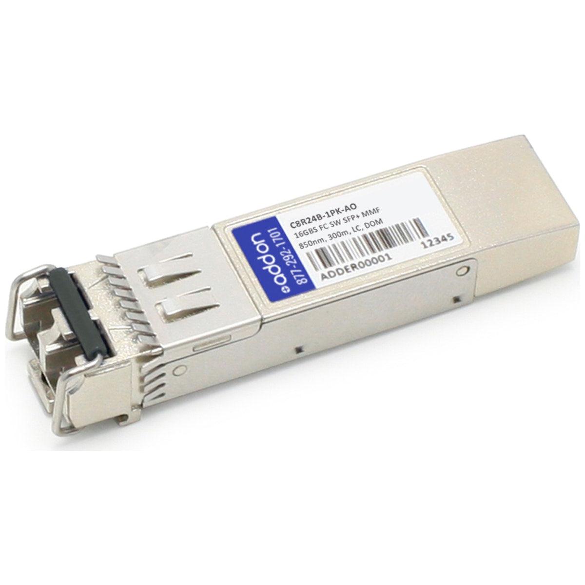 Addon Networks 1-Pack Of Hp C8R24B Compatible Taa Compliant 16Gbase-Sw Fibre Channel Sfp+ Transceiver (Mmf, 850Nm, 300M, Lc)