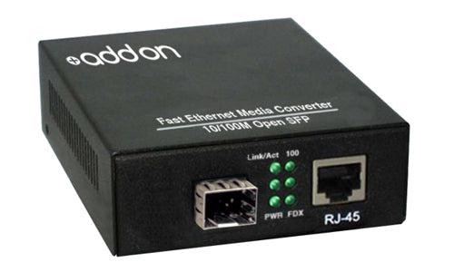 Addon Networks 100Btx-Sfp Network Media Converter 100 Mbit/S Black