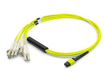 Addon Networks 10M Mpo - 4Xlc Fibre Optic Cable Mpo/Mtp Lc Os1 Yellow