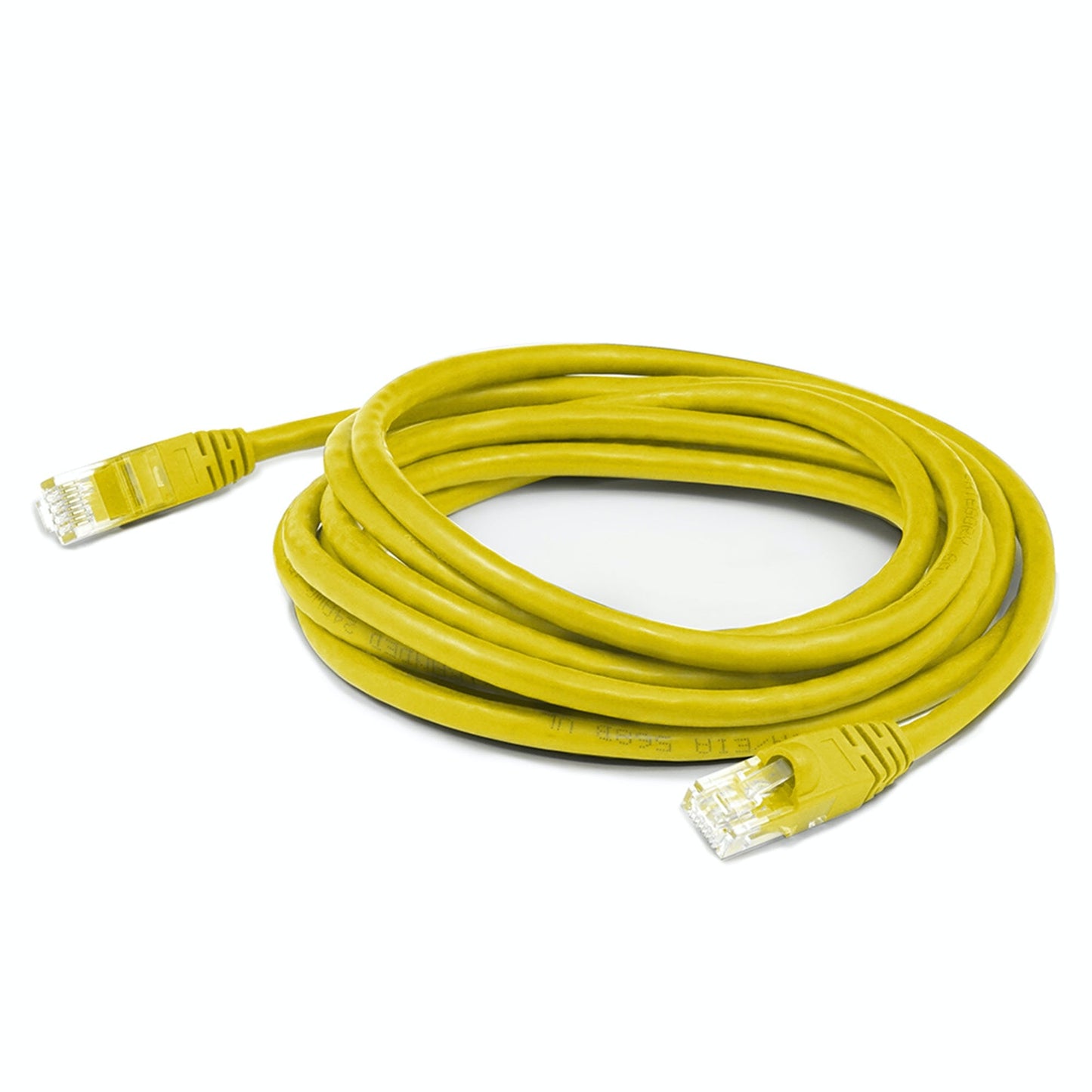 Addon Networks 1Ft Rj-45 (Male) To Rj-45 (Male) Straight Yellow Cat6A Utp Pvc Copper Patch Cable