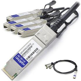 Addon Networks 1M, Qsfp28/4Xqsfp28 Infiniband Cable Black, Silver