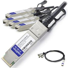 Addon Networks 2M, Qsfp28/4Xqsfp28 Infiniband Cable 1 M Black, Silver