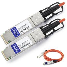 Addon Networks 30M, 2Xqsfp28 Infiniband Cable Qsfp28 Black, Orange, Silver