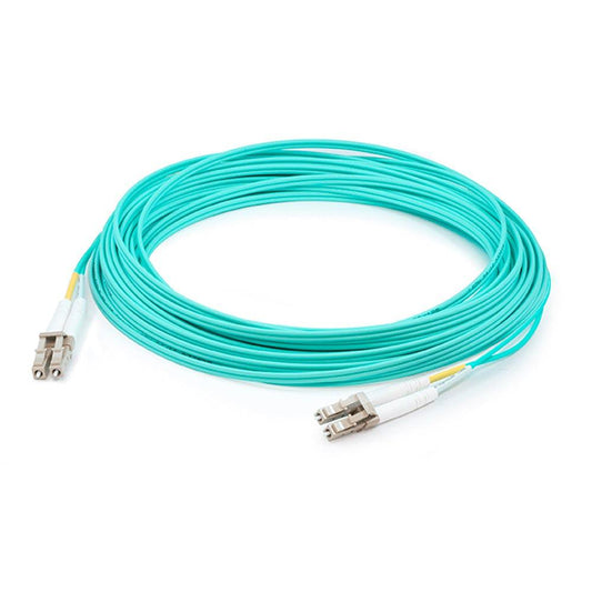 Addon Networks 7M Lc M/M Red Om4 Duplx Fiber Patch Cbl Fibre Optic Cable Ofnr Aqua Colour