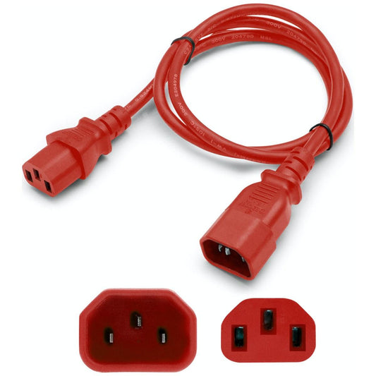 Addon Networks Add-C132C1414Awg10Ftrd Power Cable Red 3.05 M C13 Coupler C14 Coupler