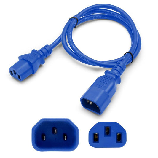 Addon Networks Add-C132C1414Awg2Ftbe Power Cable Blue 0.61 M C14 Coupler C13 Coupler
